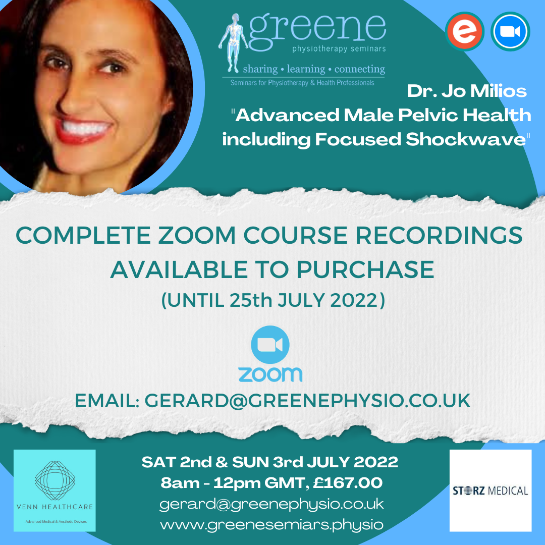 image for story Dr Jo Milios: Advanced Male Pelvic Health Course - Zoom Recordings