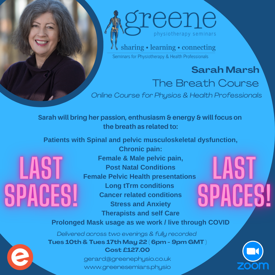 image for story Sarah Marsh: The Breath Course - LAST SPACES!